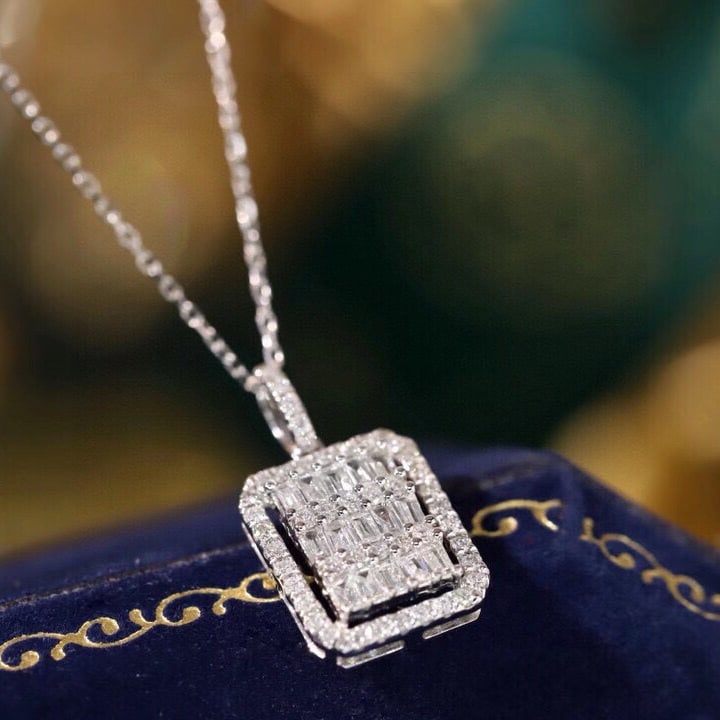 14k Gold 0.4 Ct Natural H Diamond Necklace - 2