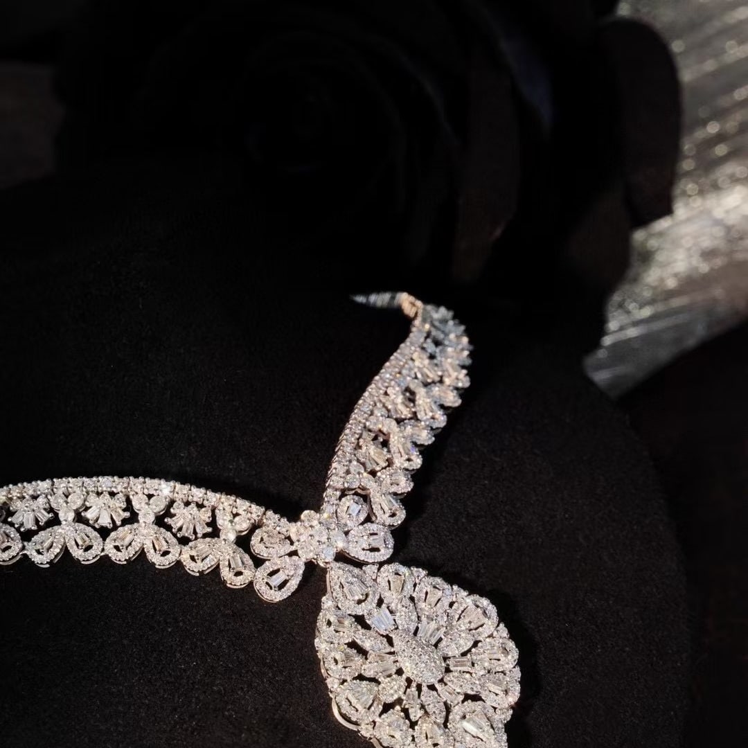 14k Gold 7.2 Ct Natural H Diamond Necklace - 2