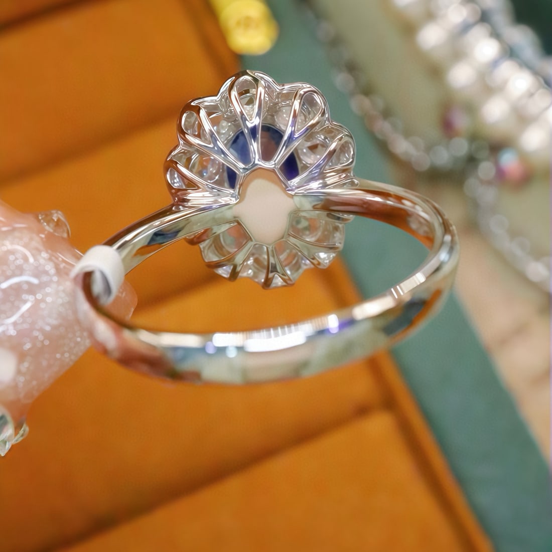 14k Gold 1.59 Ctw Natural Sapphire & Diamond Ring - 4