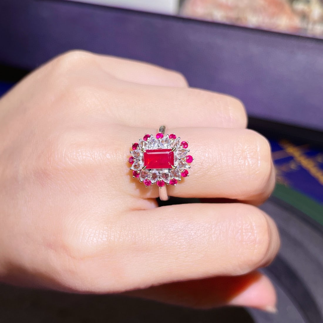 14k Gold 1.58 Ctw Natural Ruby & Diamond Ring - 3