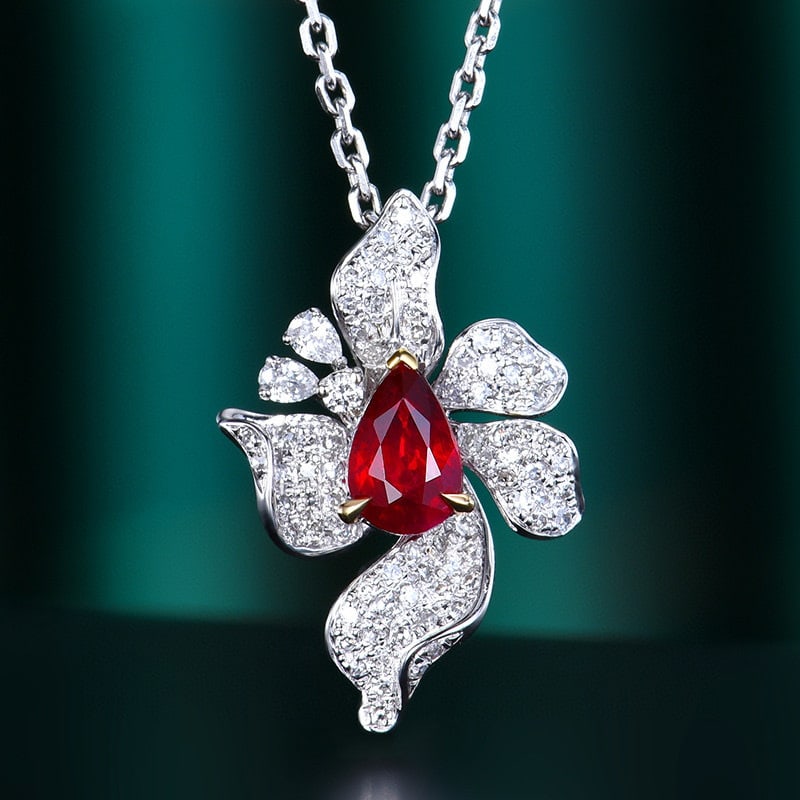 14k Gold 0.99 Ctw Natural Ruby & Diamond Pendant( Without Chain ): Ref:230947067 // gold content:14k gold // ring size:7. 25us // // main gemstone:tourmaline // shape:octagonal // carat weight:4. 50ct // color:green // treatment:natural // // adjacent gemstone 2 :