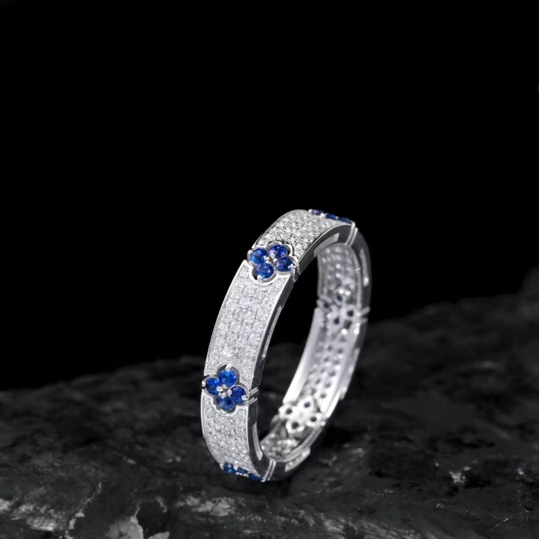 14k Gold 1.05 Ct Natural Sapphire & Diamond Ring: Ref:230947076 // gold content:14k gold // main gemstone:sapphire // shape:multiply // carat weight:1. 16ct // color:color // treatment:natural // // adjacent gemstone 2 : diamond // shape:round //