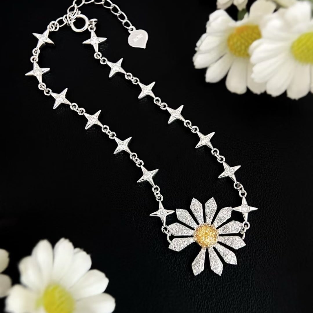 14k Gold 1 Ct Natural Yellow Diamond & Diamond Bracelet - 2