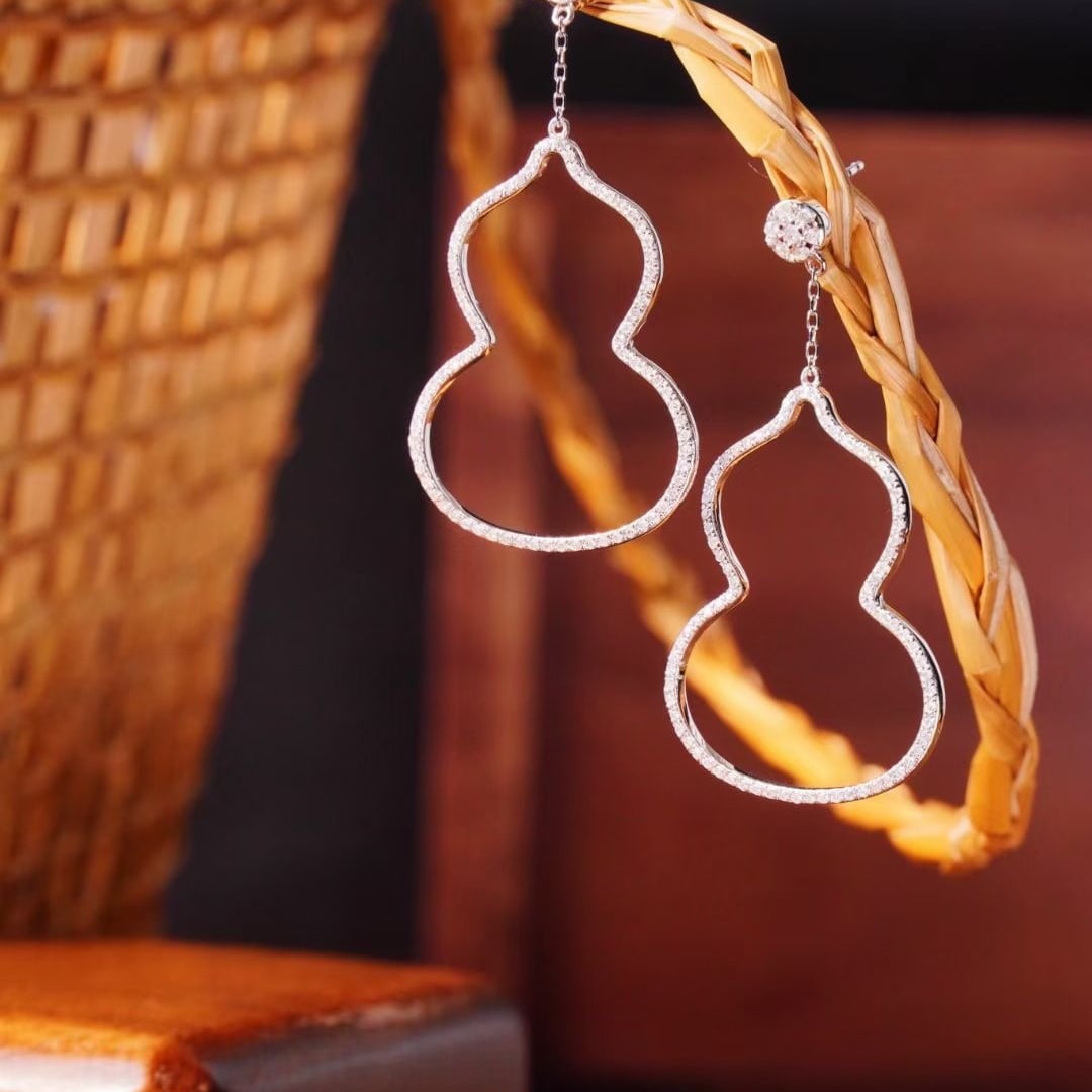 14k Gold 0.6 Ct Natural H Diamond Earrings - 5