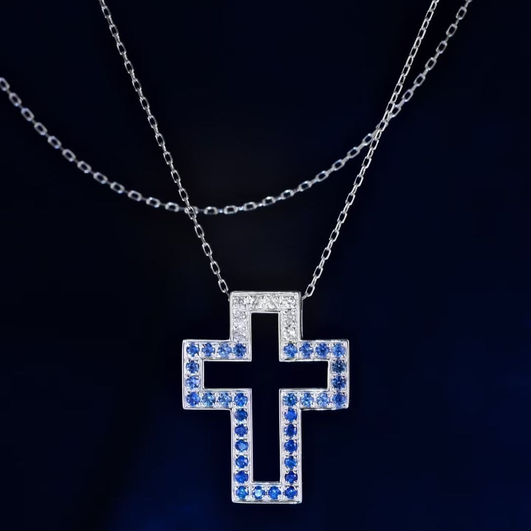 14k Gold 1.1 Ct Natural Sapphire Pendant( Without Chain ) - 7
