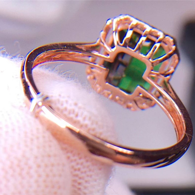 14k Gold 5.2 Ct Natural Tourmaline & Diamond Ring - 6