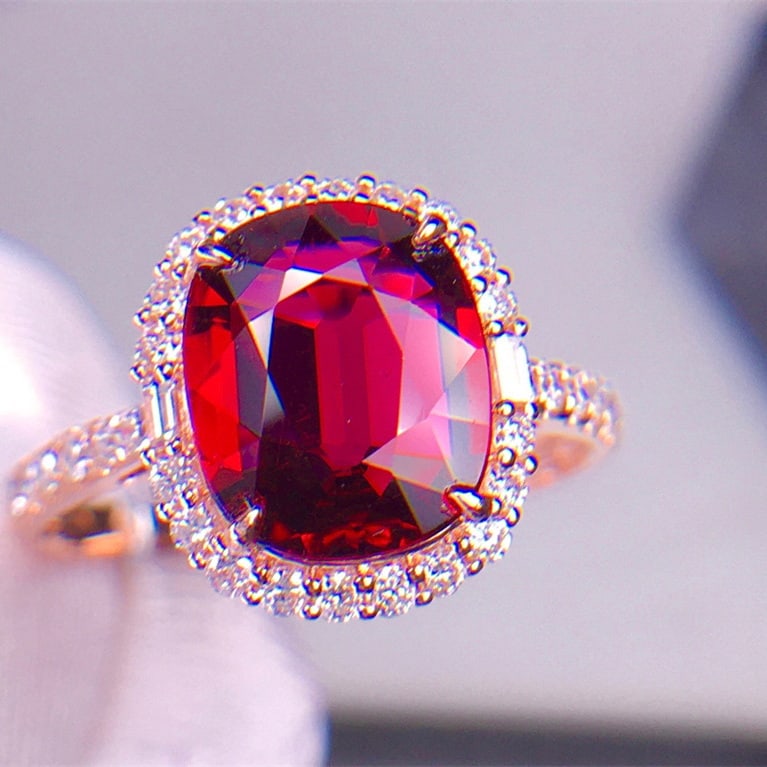 14k Gold 3.2 Ct Natural Tourmaline & Diamond Ring (1 of 9)