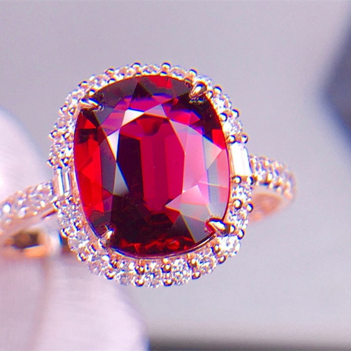 14k Gold 3.2 Ct Natural Tourmaline & Diamond Ring - 2