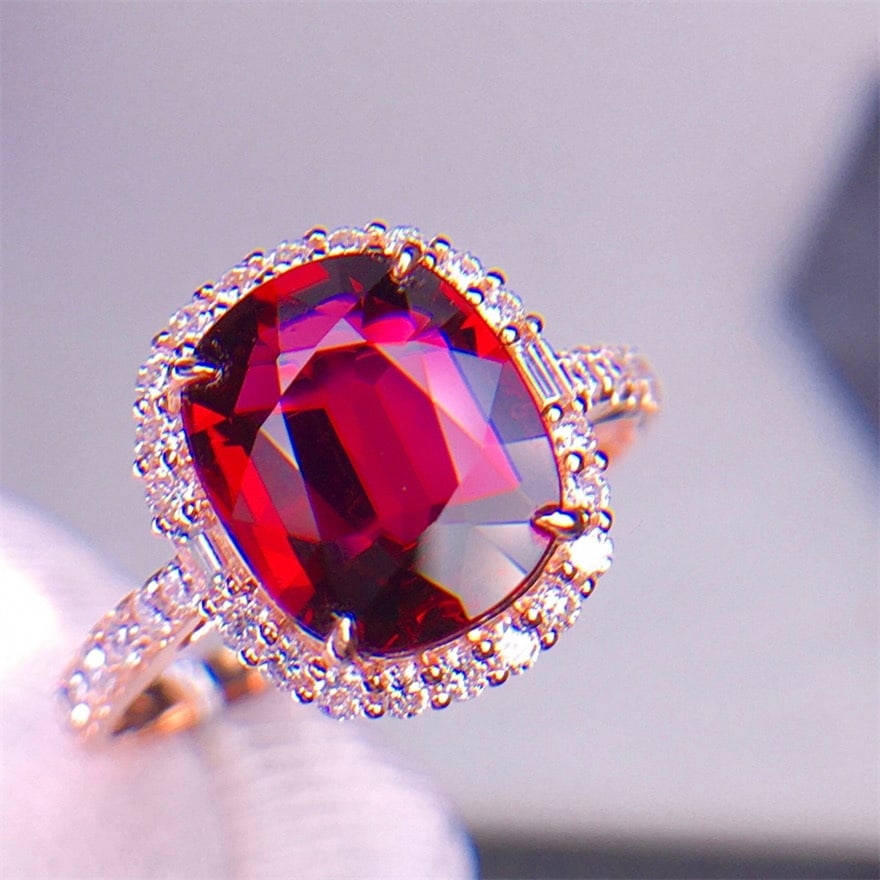 14k Gold 3.2 Ct Natural Tourmaline & Diamond Ring - 3