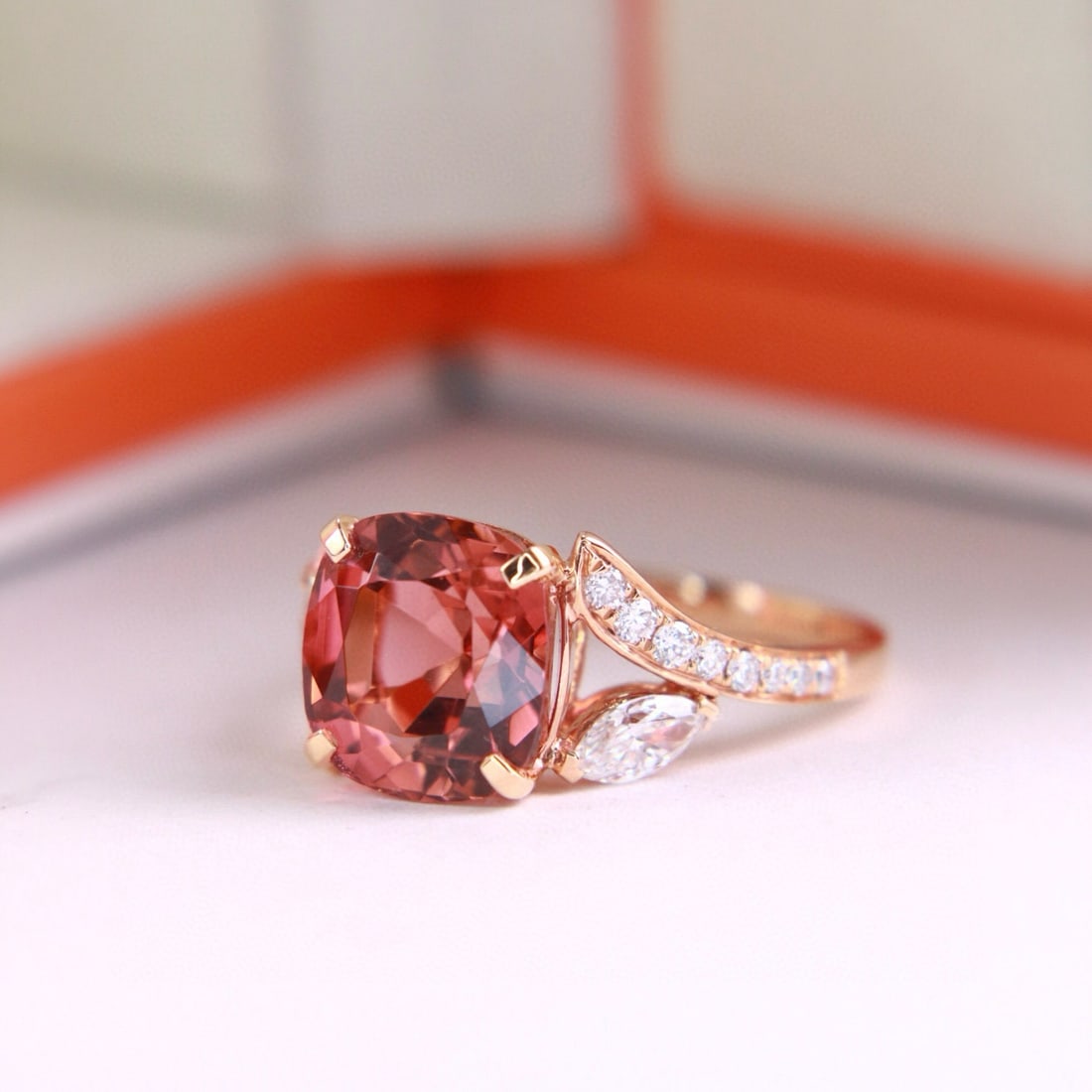 14k Gold 4.81 Ctw Natural Tourmaline & Diamond Ring - 3