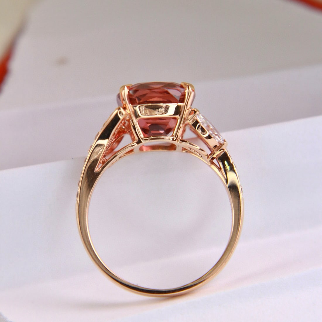 14k Gold 4.81 Ctw Natural Tourmaline & Diamond Ring - 6