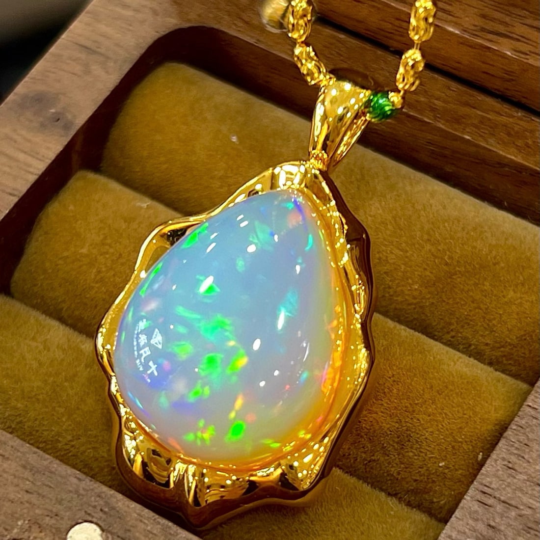 14k Gold 20.80 Ct Natural Opal Pendant( Without Chain ) - 3