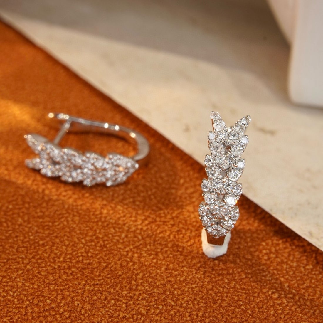 14k Gold 0.28 Ct Natural H Diamond Earrings - 2