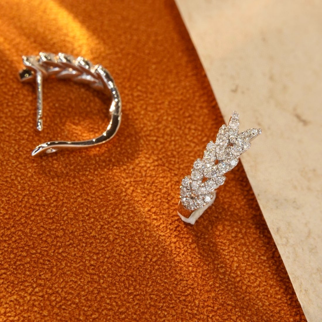 14k Gold 0.28 Ct Natural H Diamond Earrings - 3