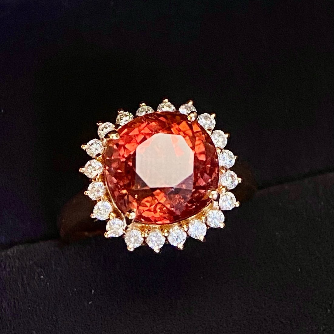 14k Gold 5.63 Ct Natural Tourmaline & Diamond Ring (1 of 9)