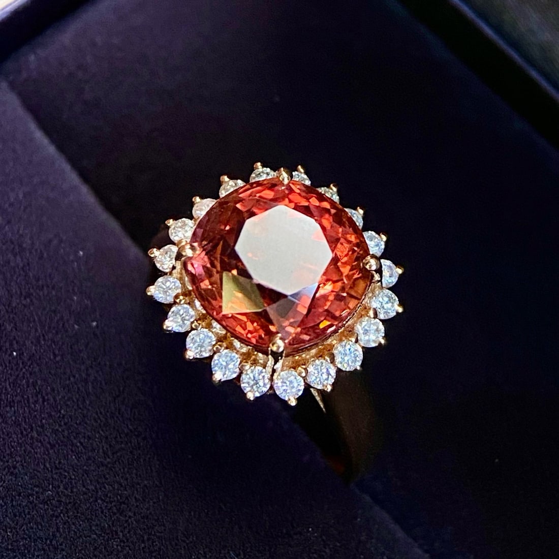 14k Gold 5.63 Ct Natural Tourmaline & Diamond Ring - 6