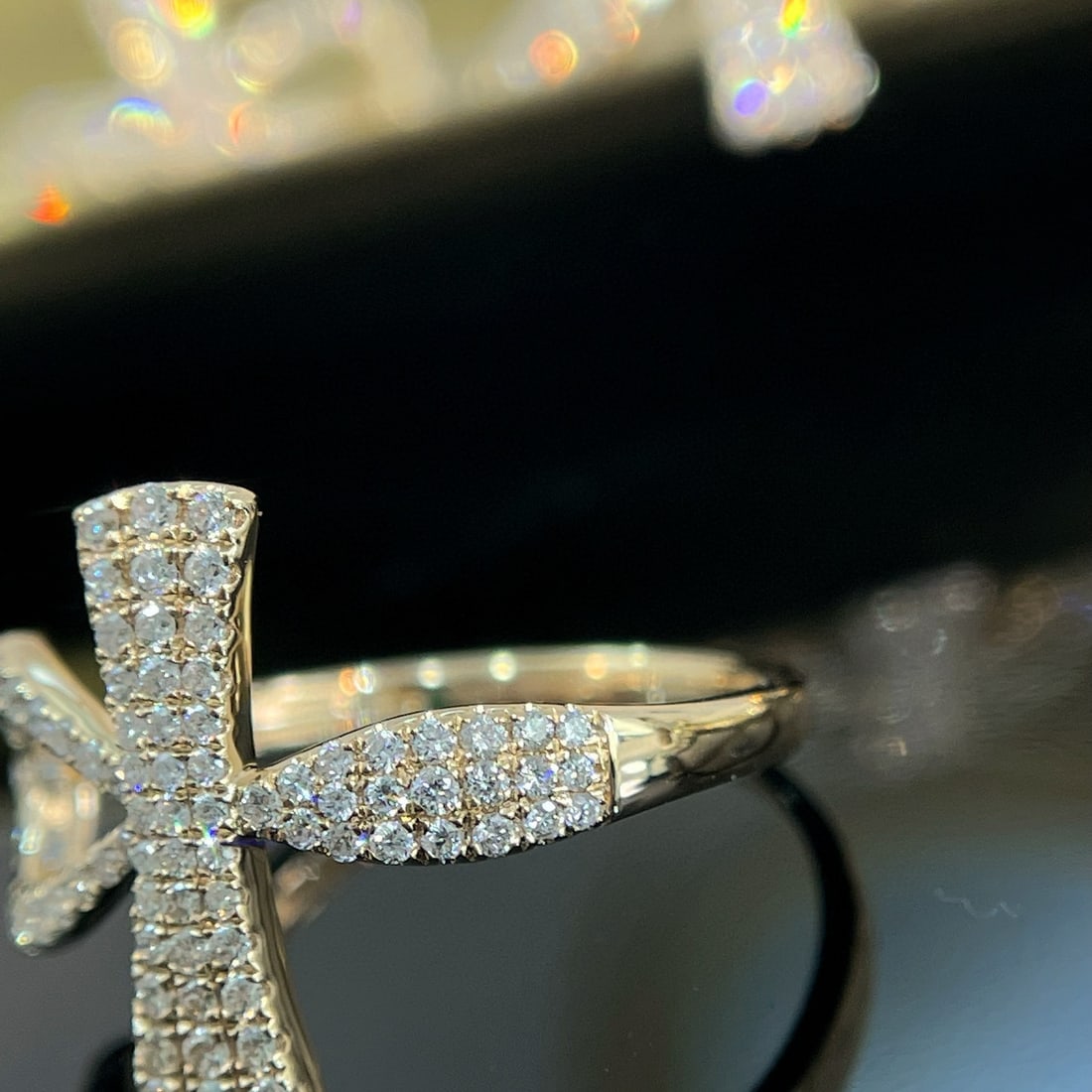 14k Gold 0.43 Ct Natural H Diamond Ring - 4