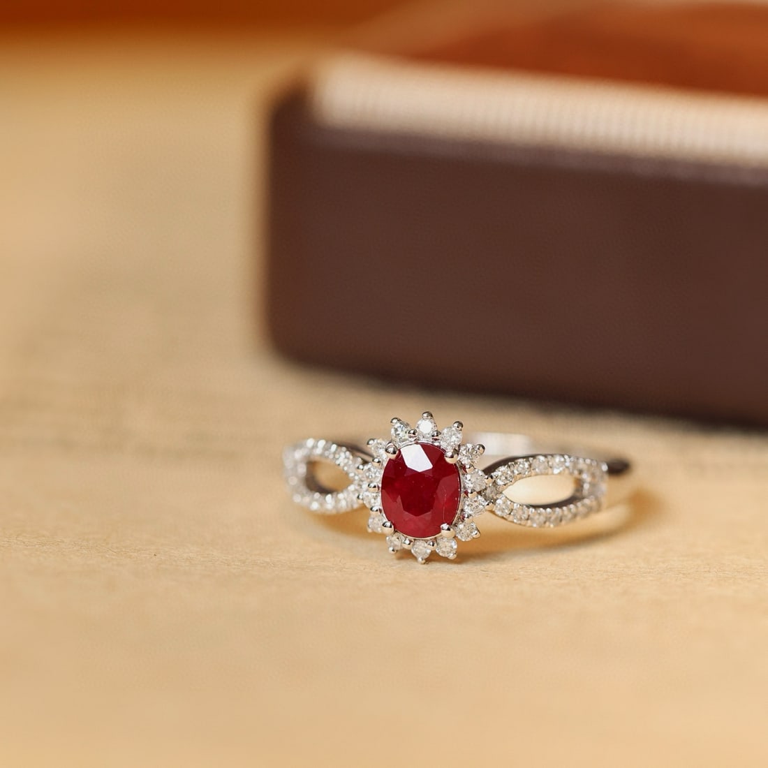 14k Gold 0.89 Ctw Natural Ruby & Diamond Ring - 2