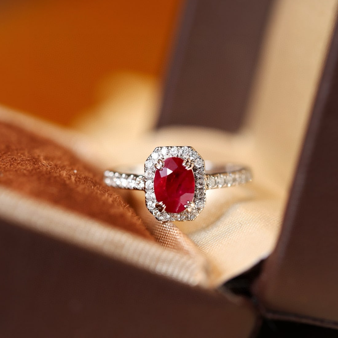 14k Gold 1.44 Ctw Natural Ruby & Diamond Ring - 4