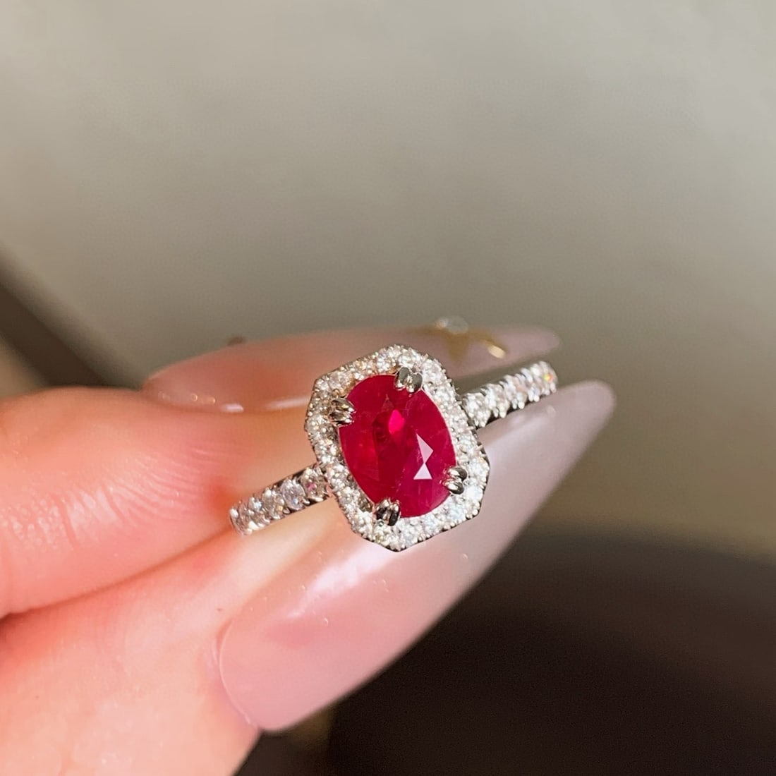 14k Gold 1.44 Ctw Natural Ruby & Diamond Ring - 5