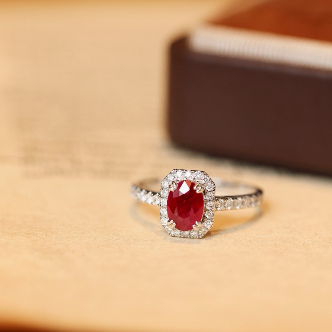 14k Gold 1.44 Ctw Natural Ruby & Diamond Ring - 7