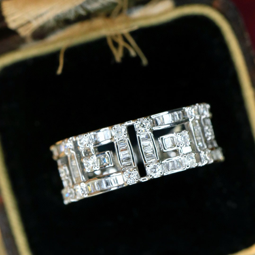 14k Gold 0.9 Ct Natural H Diamond Ring - 3