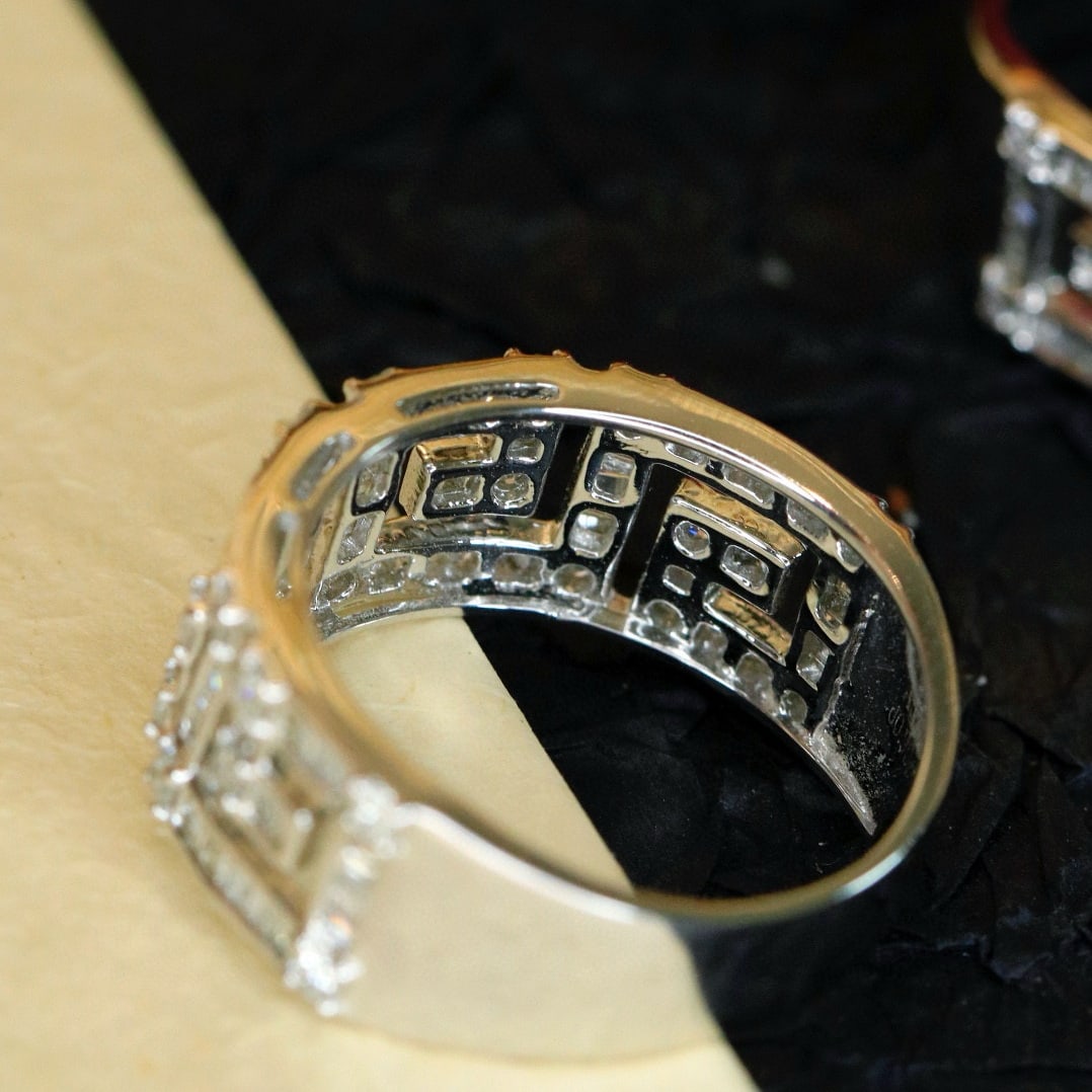 14k Gold 0.9 Ct Natural H Diamond Ring - 6