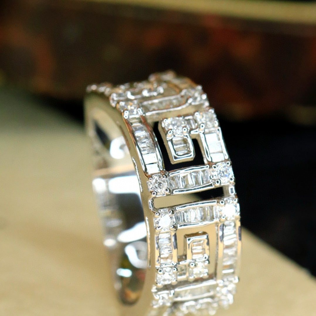 14k Gold 0.9 Ct Natural H Diamond Ring - 7