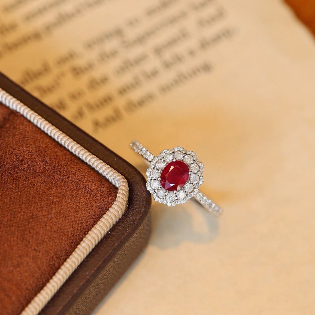 14k Gold 1.15 Ctw Natural Ruby & Diamond Ring - 3