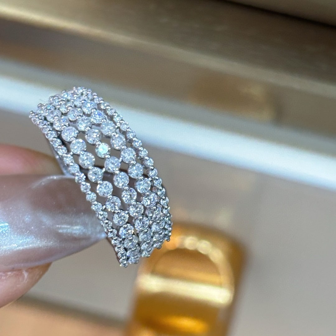 14k Gold 1 Ct Natural H Diamond Ring - 5