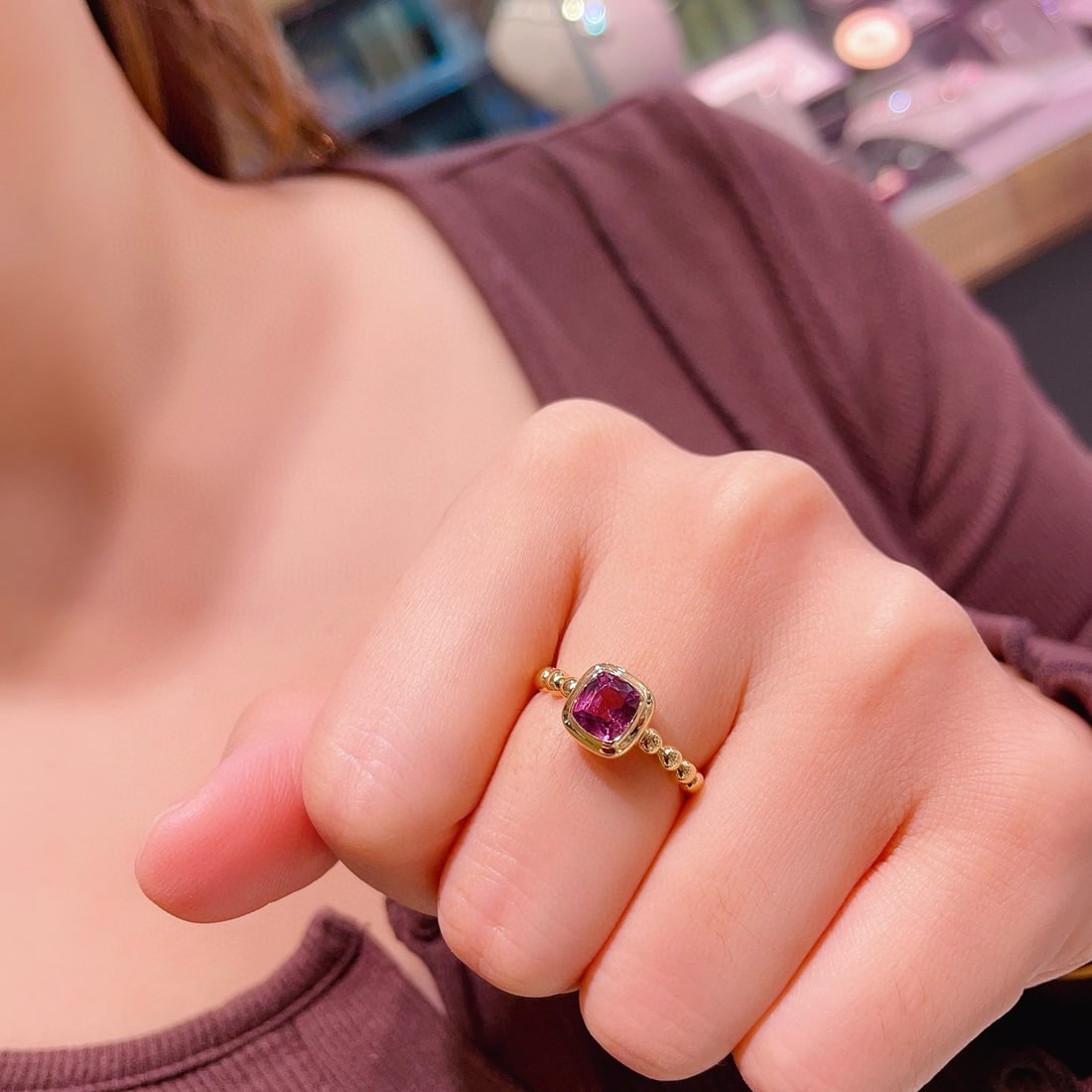 14k Gold 1.14 Ct Natural Spinel Ring - 5