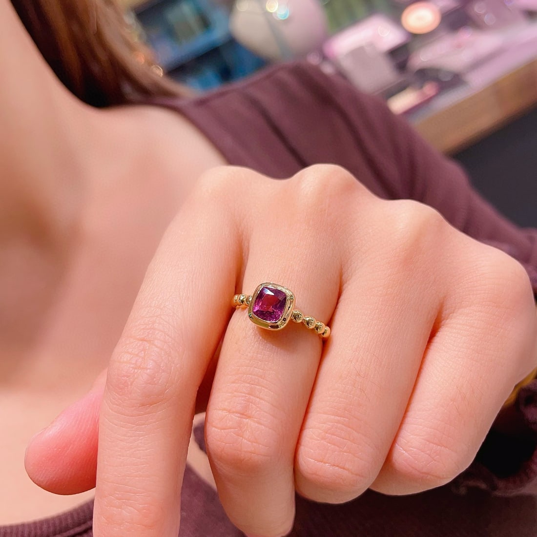 14k Gold 1.14 Ct Natural Spinel Ring - 6