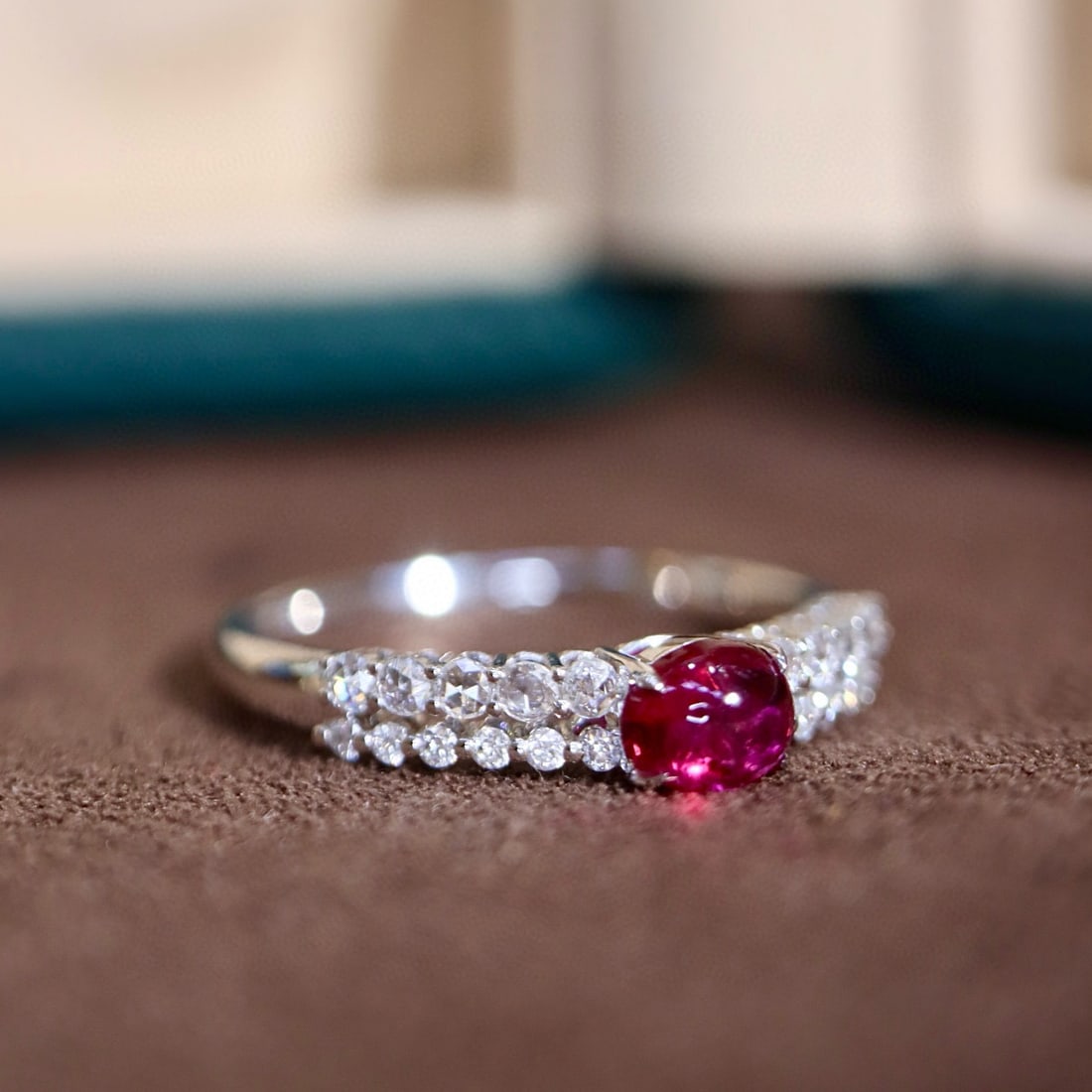 14k Gold 1.05 Ctw Natural Ruby & Diamond Ring - 2