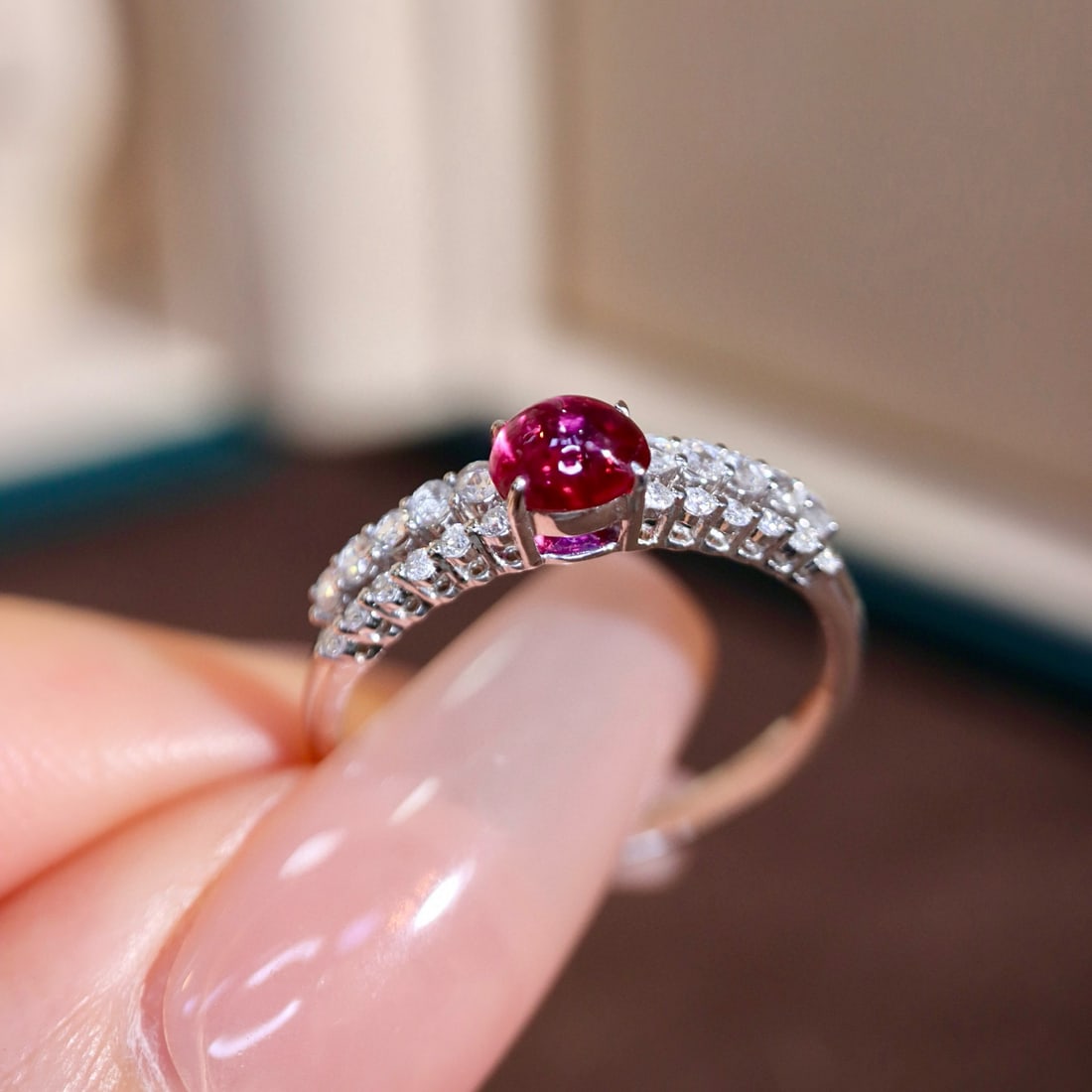 14k Gold 1.05 Ctw Natural Ruby & Diamond Ring - 8