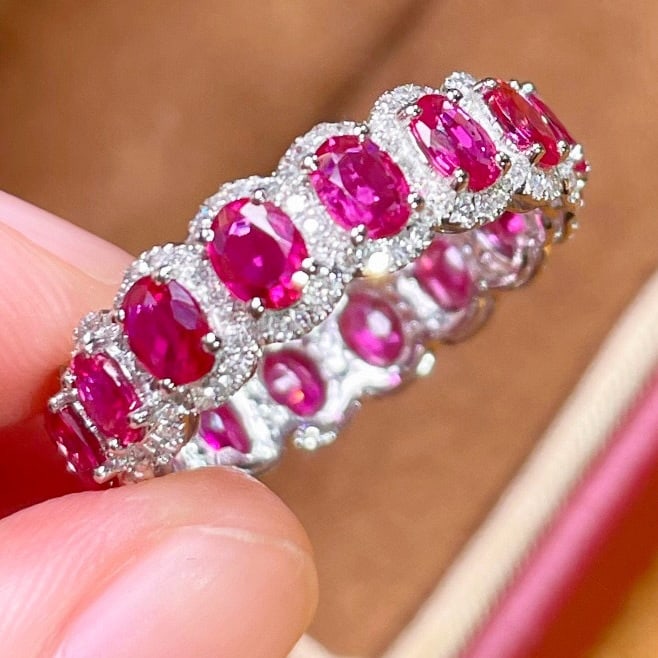 14k Gold 2.73 Ct Natural Ruby & Diamond Ring - 2