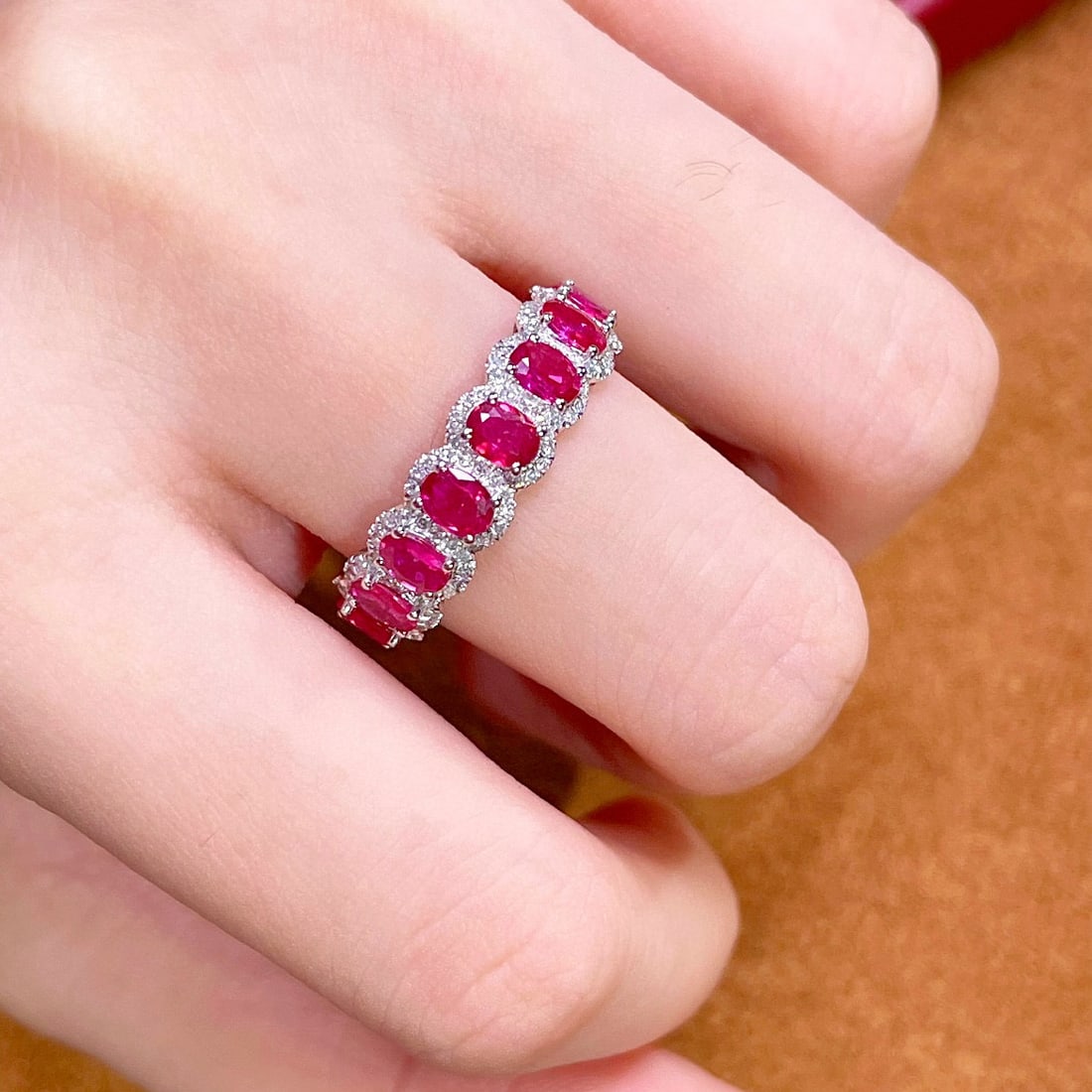 14k Gold 2.73 Ct Natural Ruby & Diamond Ring - 3
