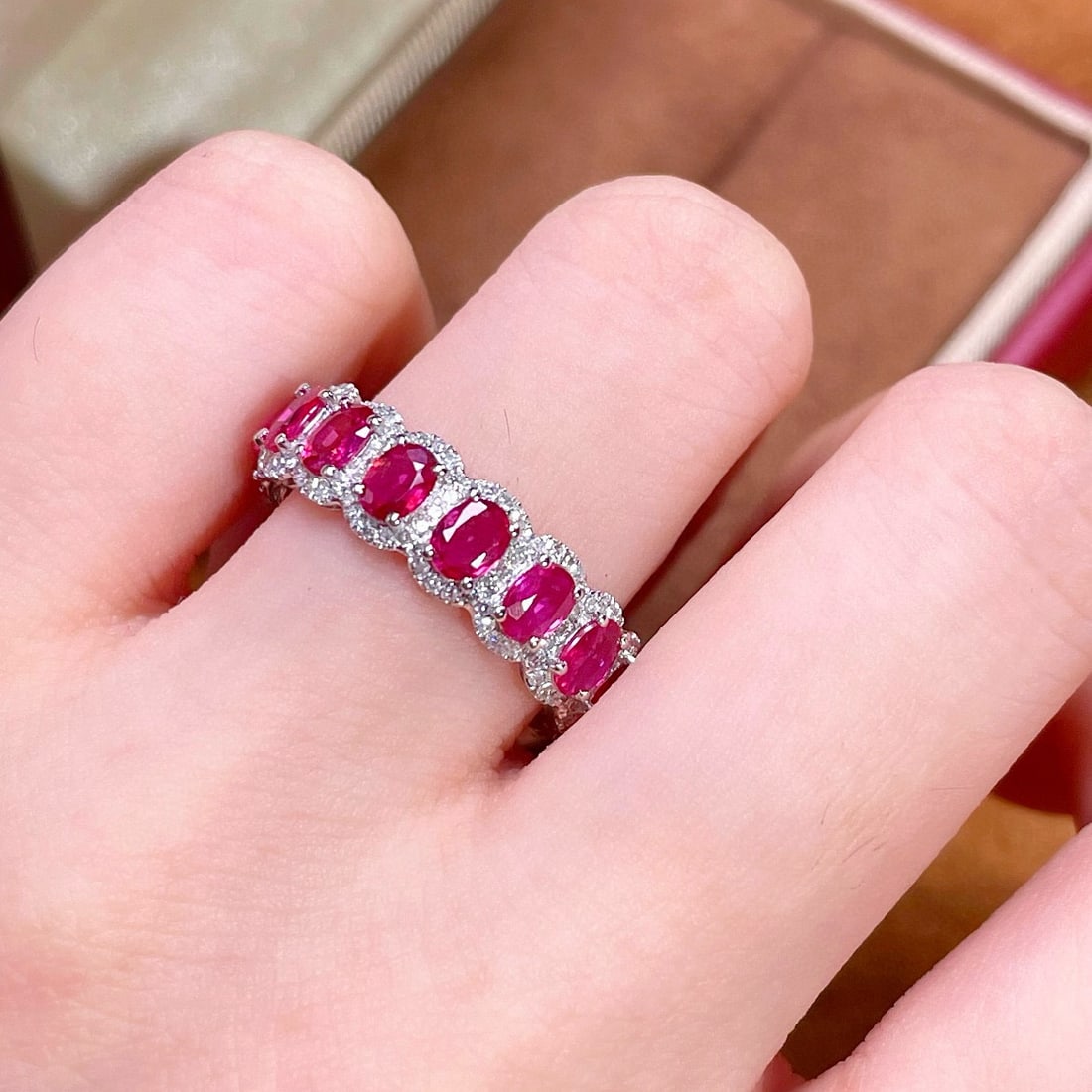 14k Gold 2.73 Ct Natural Ruby & Diamond Ring - 4