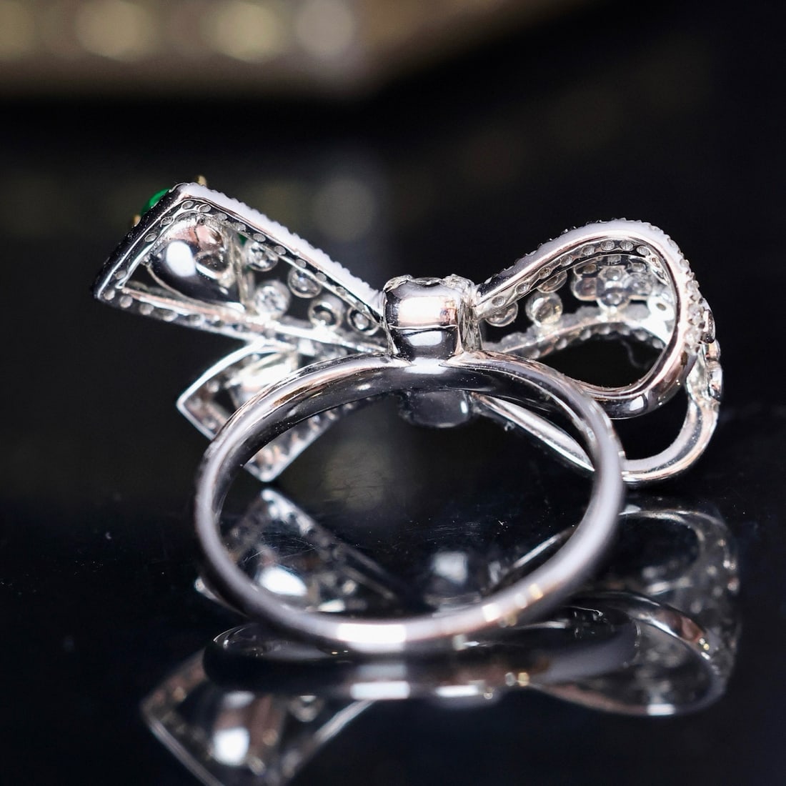 14k Gold 1.26 Ctw Vivid Green Natural Emerald & Diamond Ring - 6