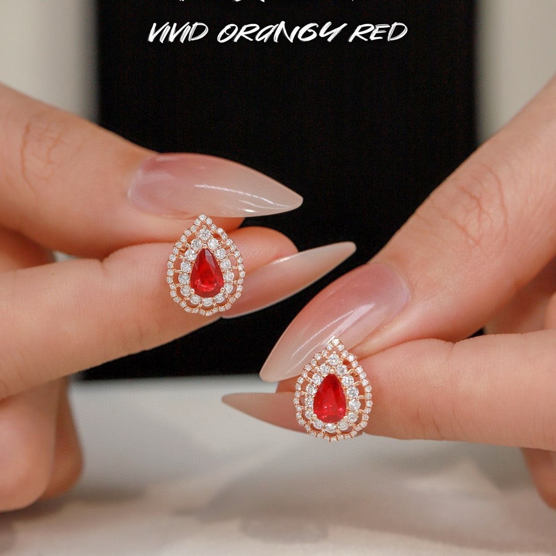 14k Gold 1.82 Ctw Natural Ruby & Diamond Earrings - 4