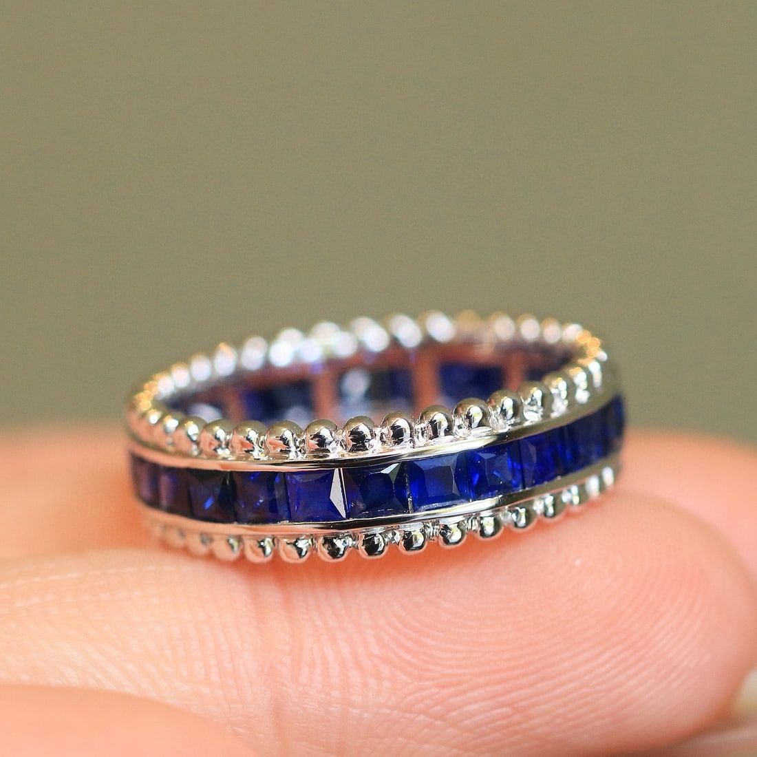 14k Gold 2.85 Ct Natural Sapphire Ring - 5