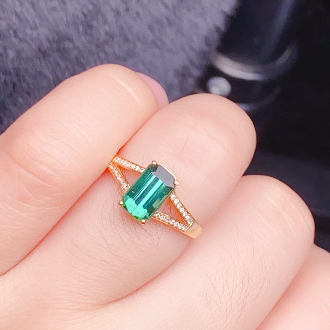 14k Gold 1.78 Ctw Natural Tourmaline & Diamond Ring - 2