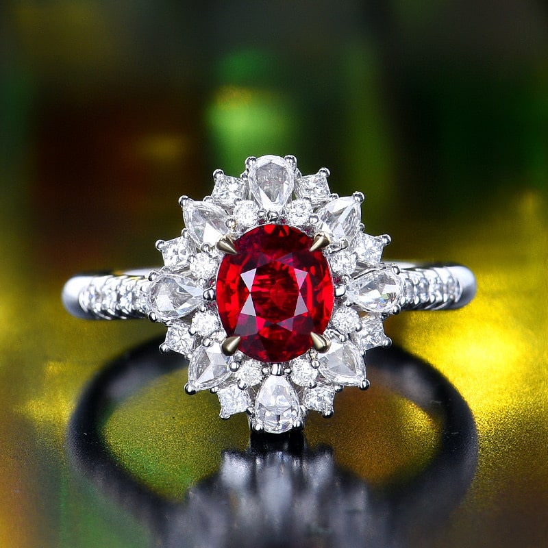 14k Gold 1.70 Ctw Natural Ruby & Diamond Ring/pendant( Without Chain ) (1 of 9)