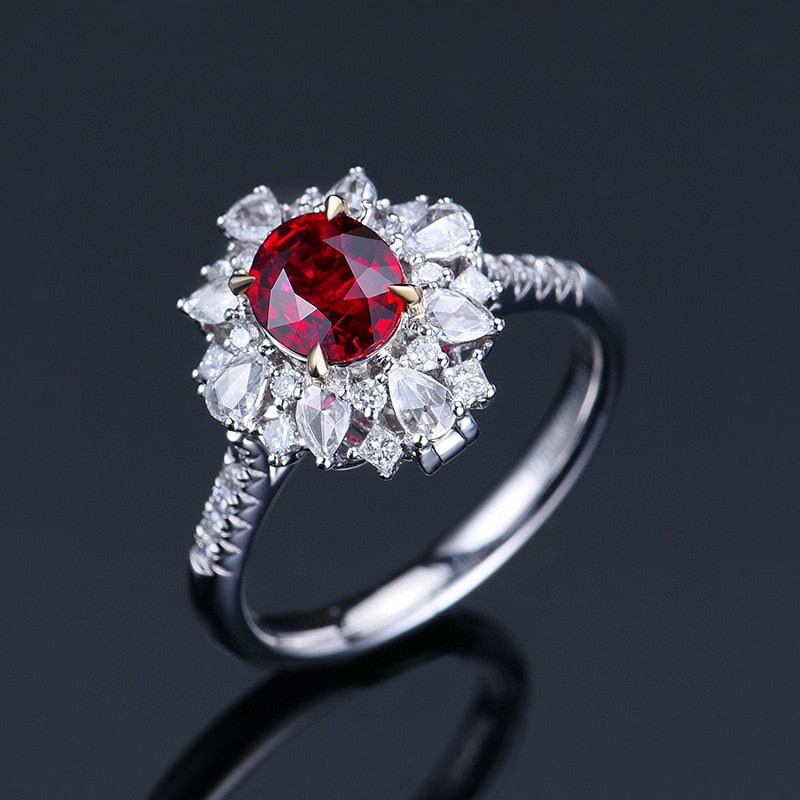 14k Gold 1.70 Ctw Natural Ruby & Diamond Ring/pendant( Without Chain ) - 3