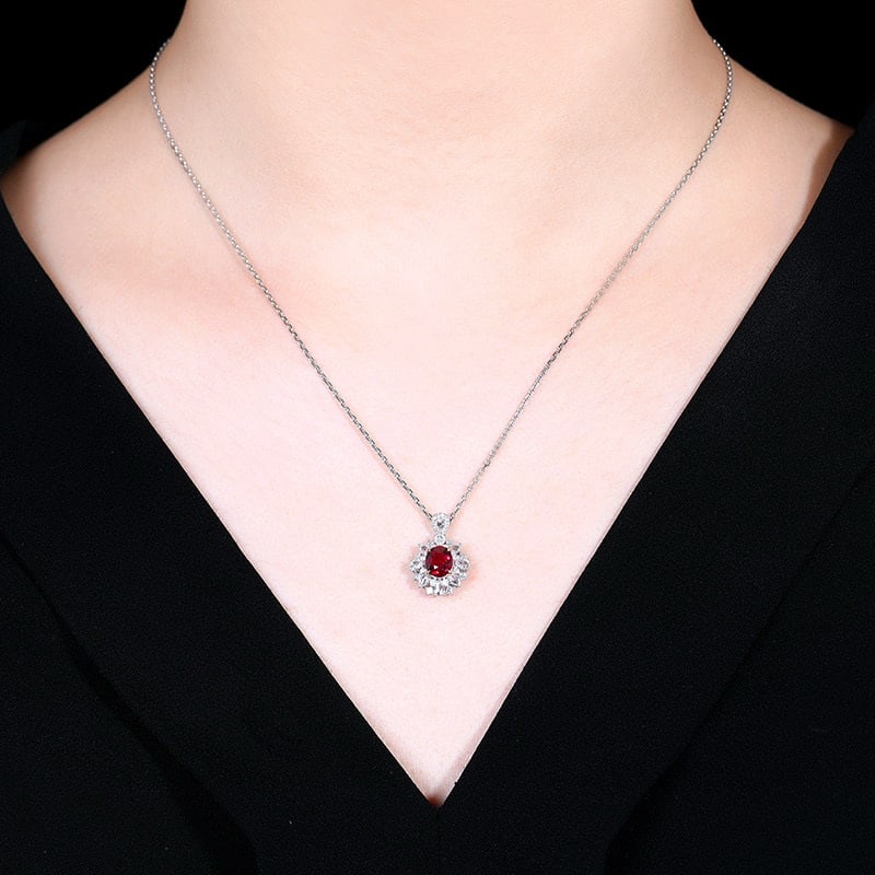 14k Gold 1.70 Ctw Natural Ruby & Diamond Ring/pendant( Without Chain ) - 8