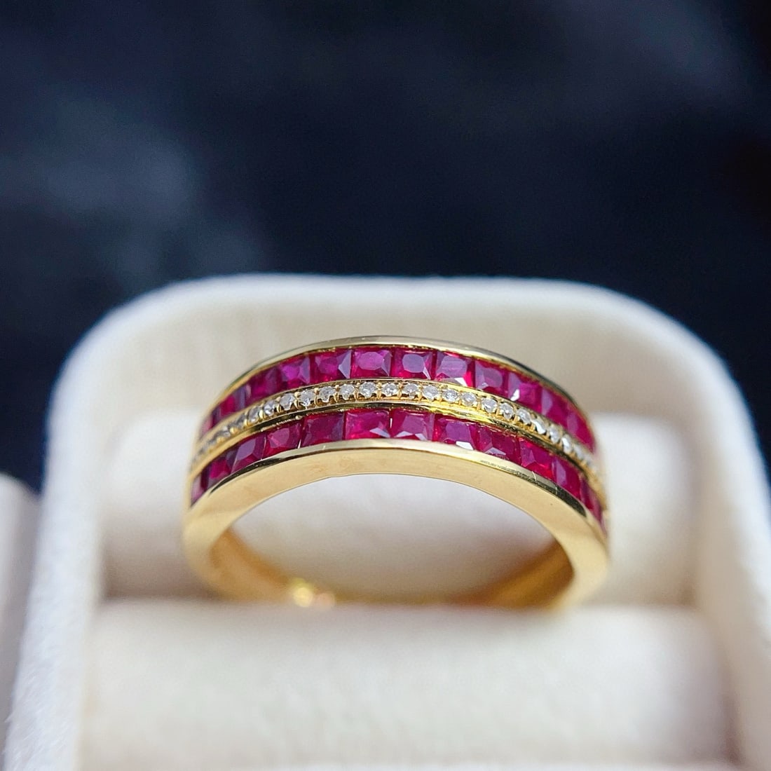 14k Gold 2.00 Ct Natural Ruby & Diamond Ring - 2