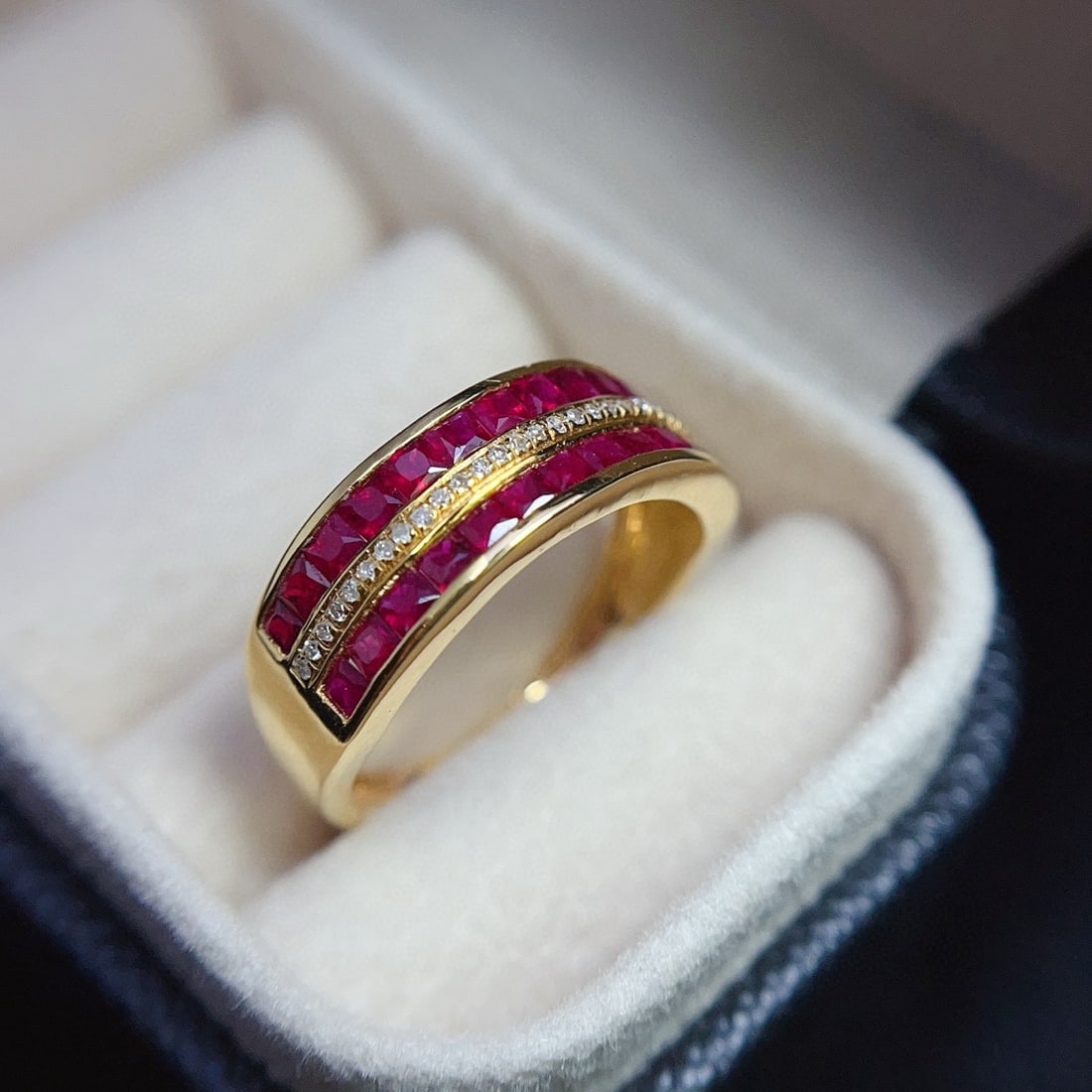 14k Gold 2.00 Ct Natural Ruby & Diamond Ring - 5