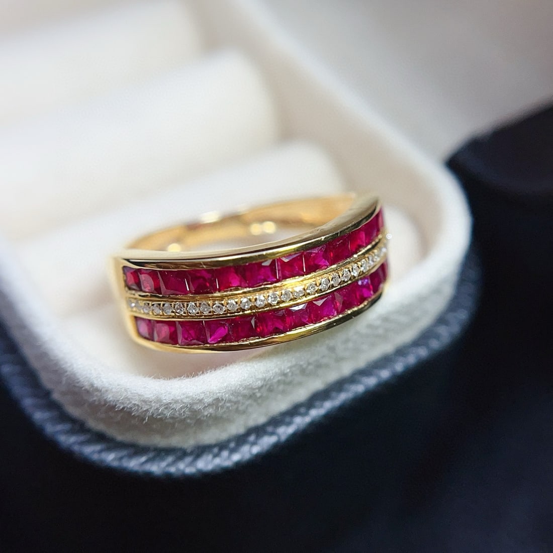 14k Gold 2.00 Ct Natural Ruby & Diamond Ring - 6