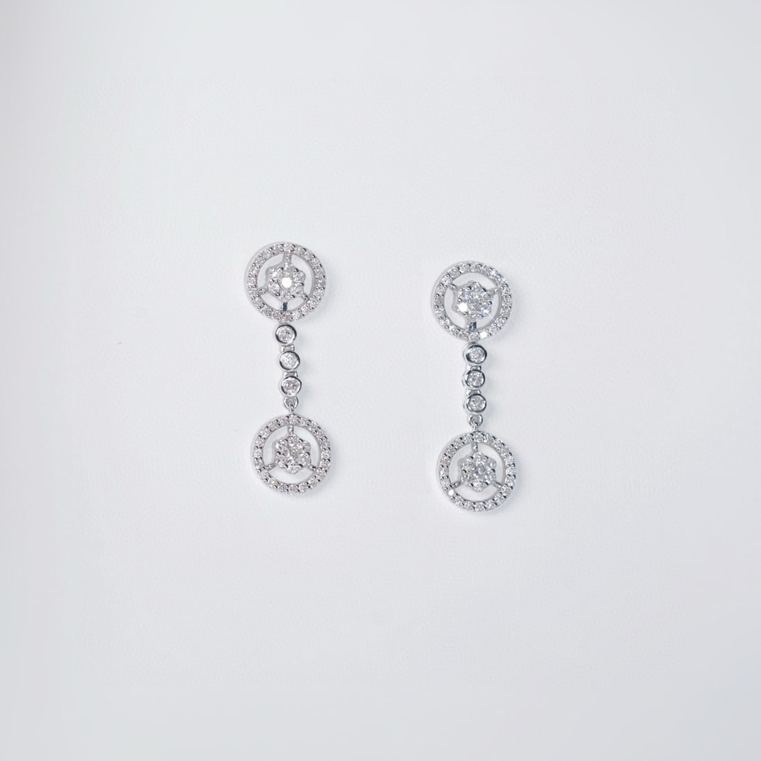 14k Gold 1.05 Ct Natural H Diamond Earrings - 7