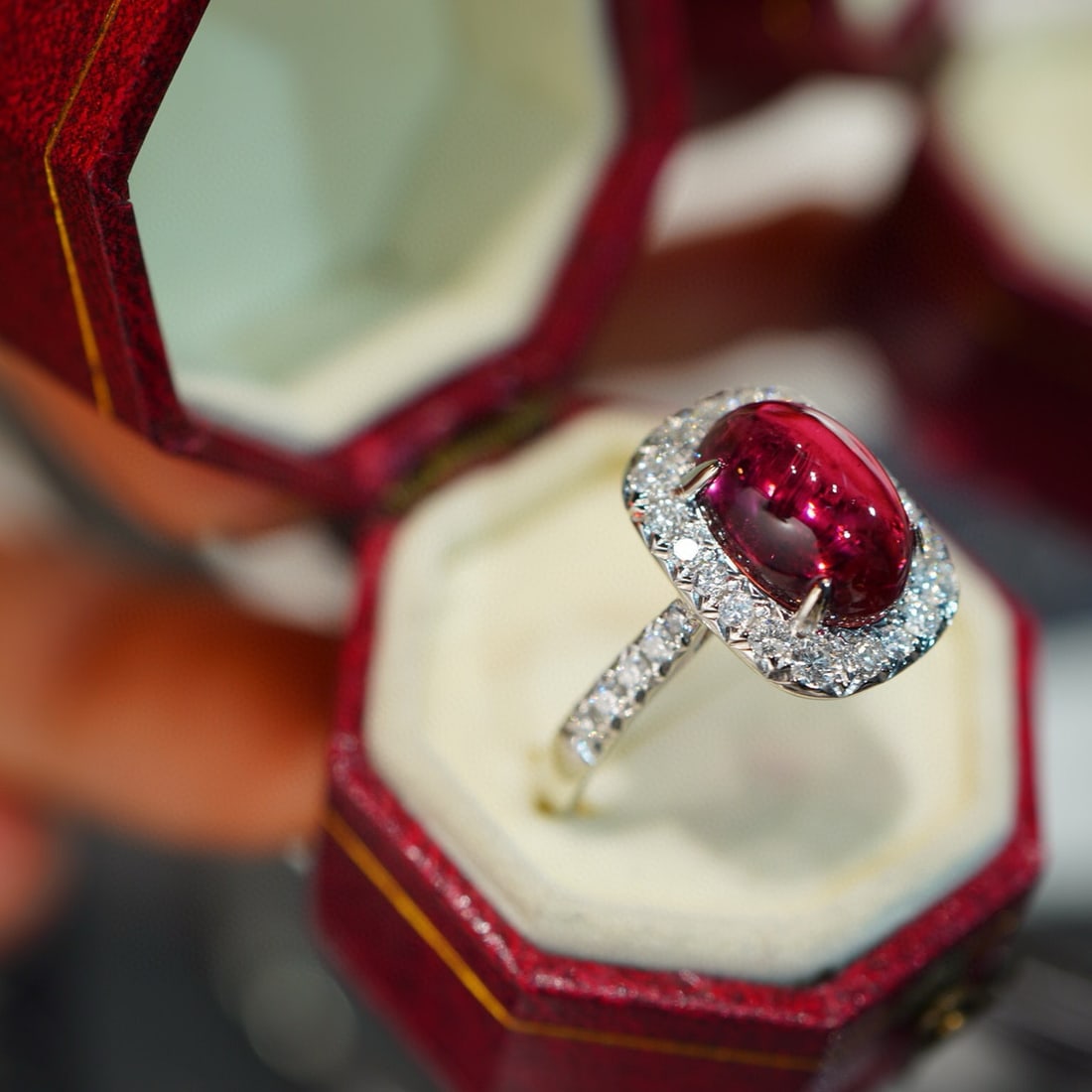 14k Gold 3.7 Ctw Natural Tourmaline & Diamond Ring - 2