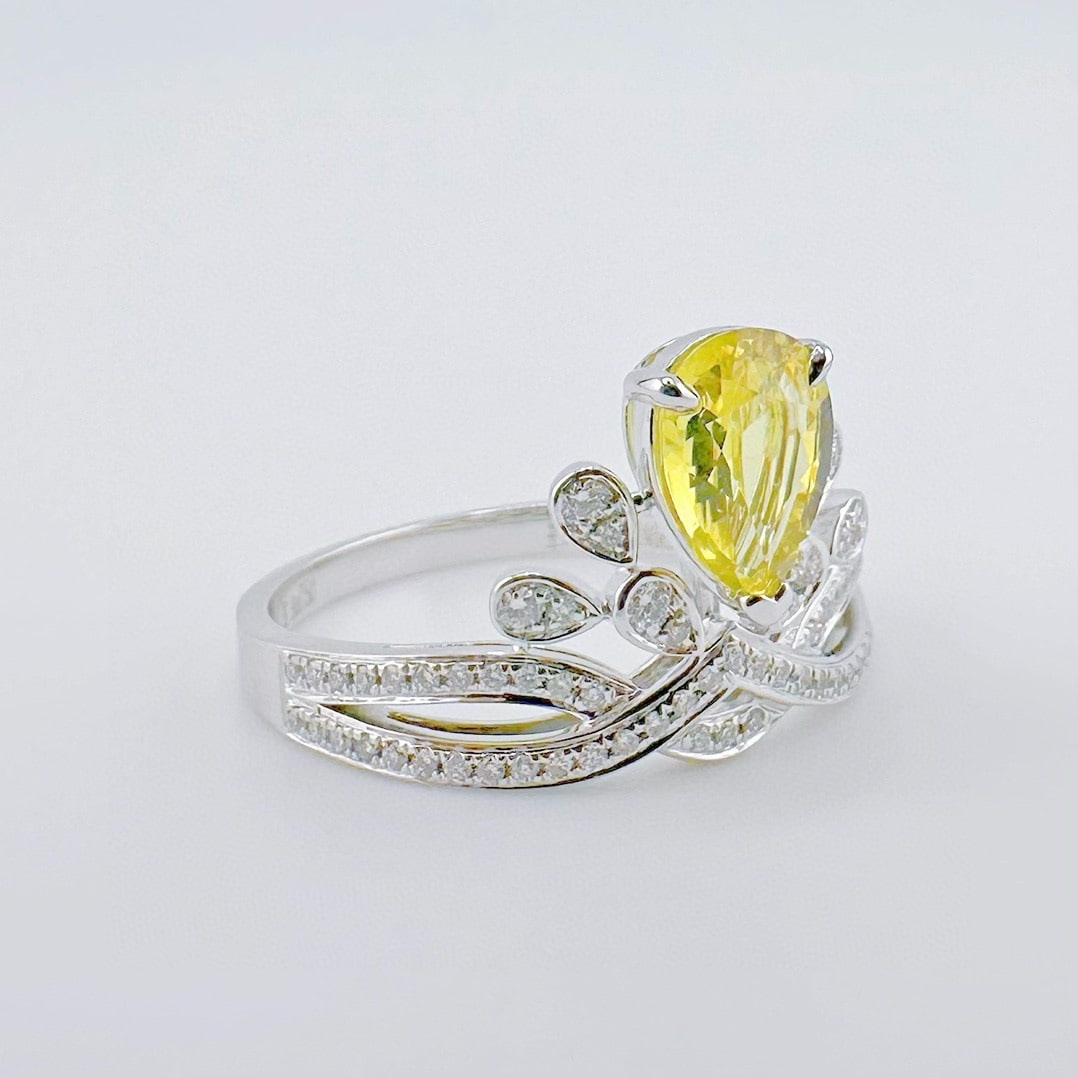 14k Gold 1.28 Ctw Natural Sapphire & Diamond Ring - 2